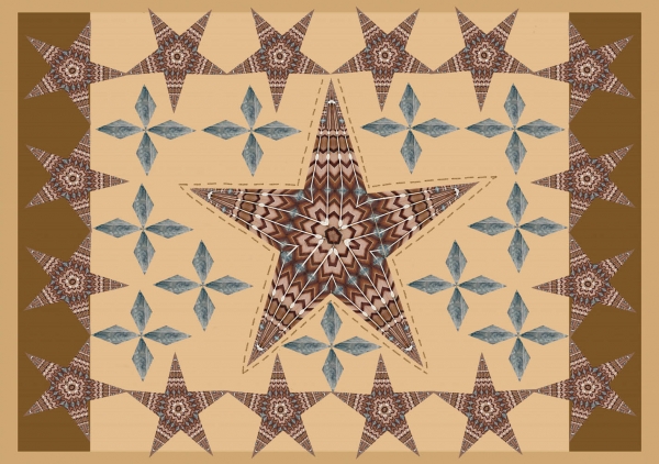 Creation of Star Quilt: Step 10